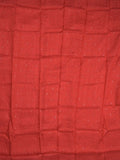 Organza fancy saree coral pink color allover weaves & zari border with short pallu and plain contrast blouse