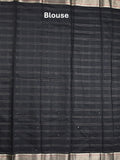 Chanderi fancy saree black color allover checks, zari motifs & zari border with zari pallu and self blouse