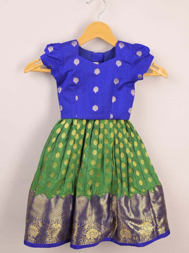 Girls Traditional Pattu Lehenga Set | Festive & Ethnic Wear | 1-2 years