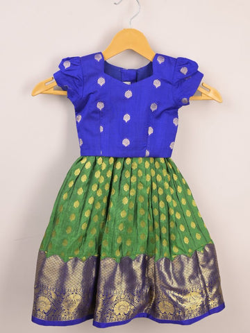 Girls Traditional Pattu Lehenga Set | Festive & Ethnic Wear | 1-2 years