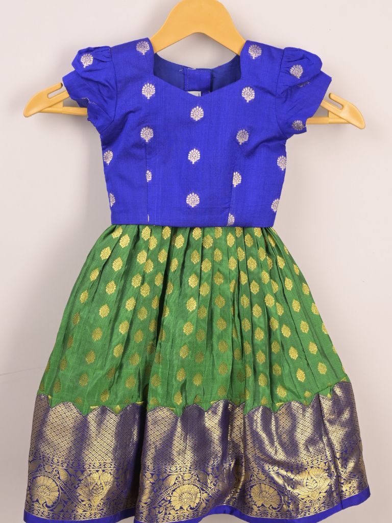Girls Traditional Pattu Lehenga Set | Festive & Ethnic Wear | 1-2 years