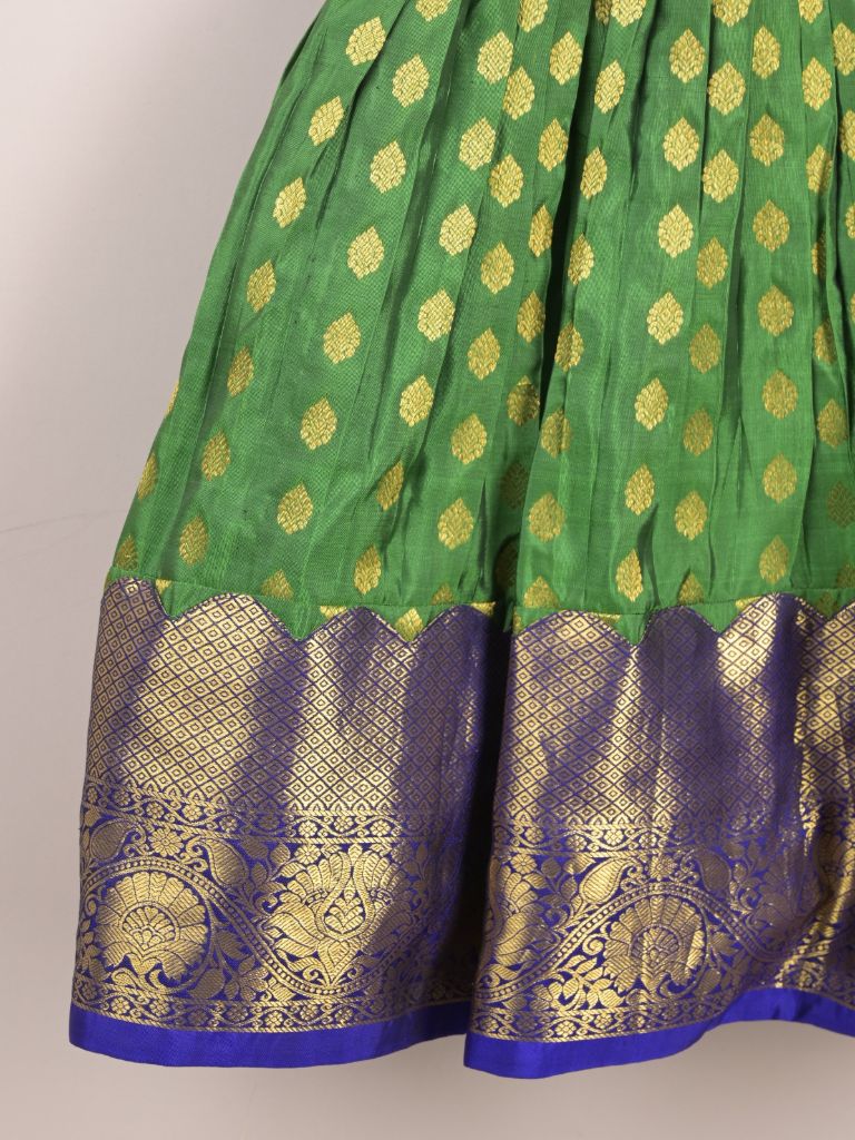 Girls Traditional Pattu Lehenga Set | Festive & Ethnic Wear | 1-2 years