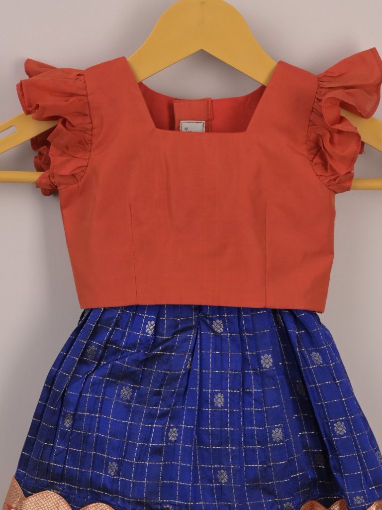 Girls Traditional Pattu Lehenga Set | Festive & Ethnic Wear | 0-3 months