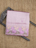 Mangalagiri fancy saree in purple color allover embroidery and cutwork border with plain blouse