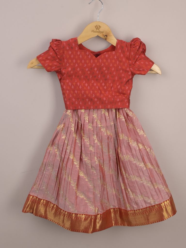 Girls Traditional Pattu Lehenga Set | Festive & Ethnic Wear | 2-3 years