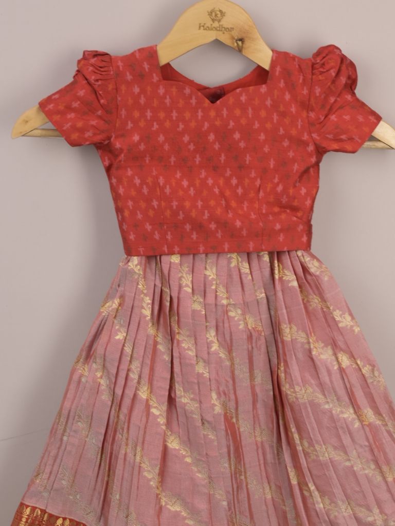 Girls Traditional Pattu Lehenga Set | Festive & Ethnic Wear | 2-3 years