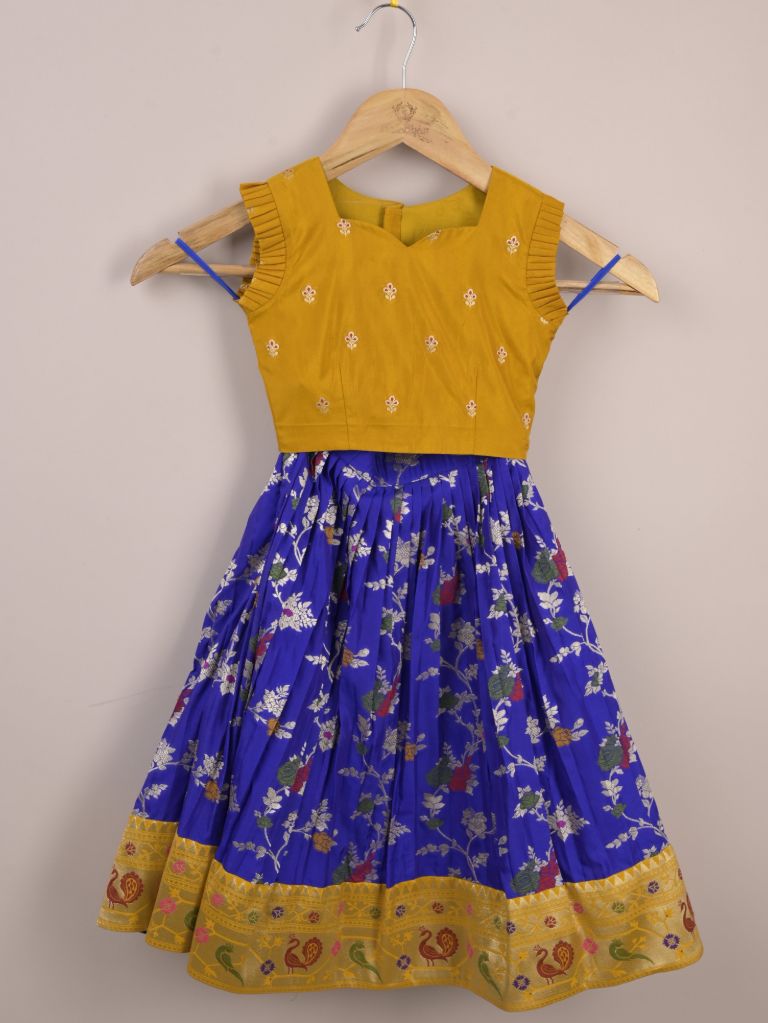 Girls Traditional Pattu Lehenga Set | Festive & Ethnic Wear | 2-3 years