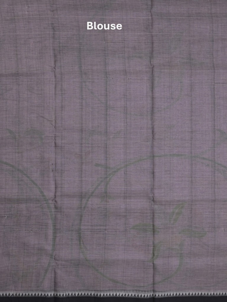 Mangalagiri pattu saree in purple color allover prints and temple border with contrast plain blouse