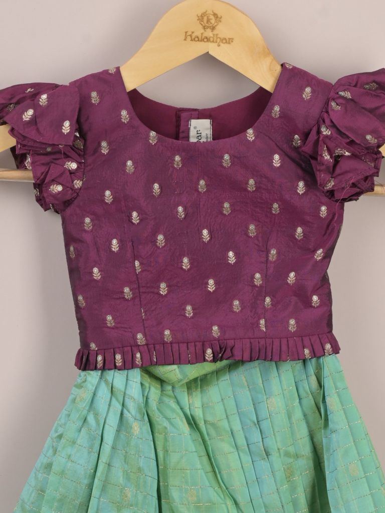 Girls Traditional Pattu Lehenga Set | Festive & Ethnic Wear | 2-3 years
