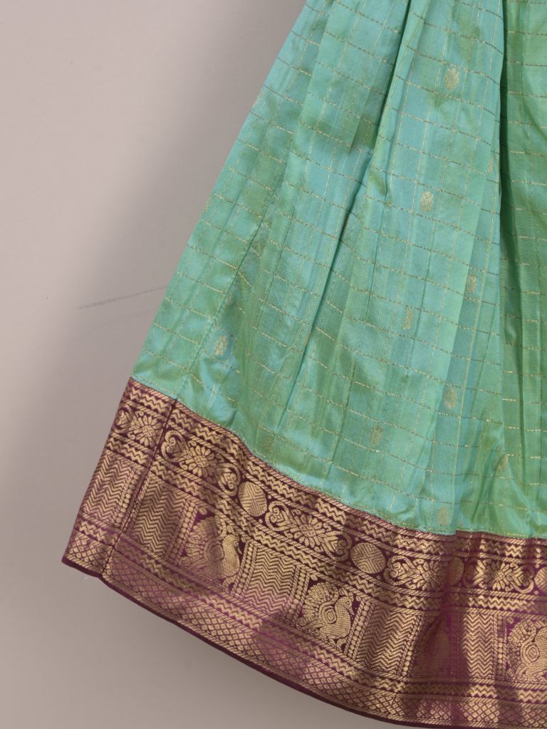 Girls Traditional Pattu Lehenga Set | Festive & Ethnic Wear | 2-3 years