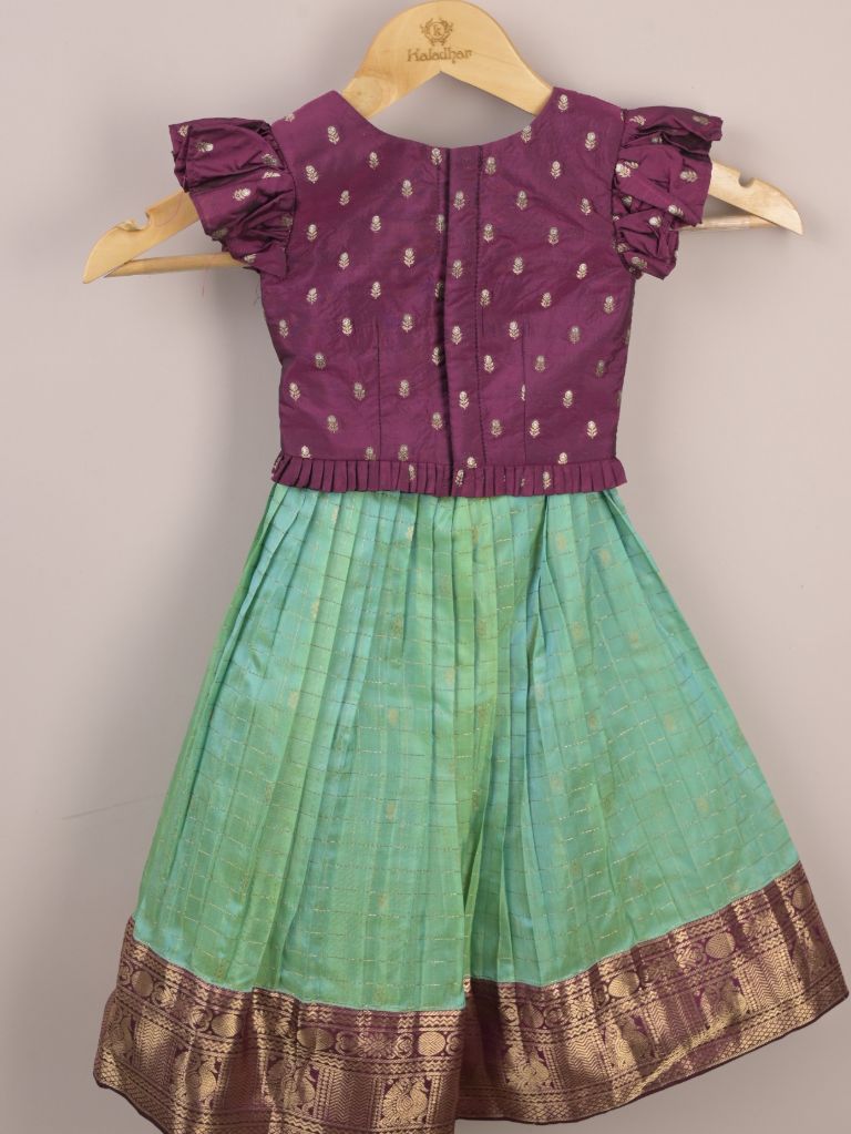 Girls Traditional Pattu Lehenga Set | Festive & Ethnic Wear | 2-3 years