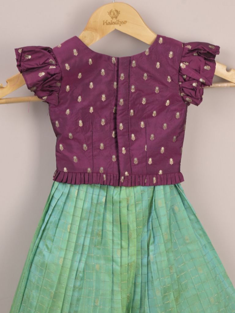 Girls Traditional Pattu Lehenga Set | Festive & Ethnic Wear | 2-3 years