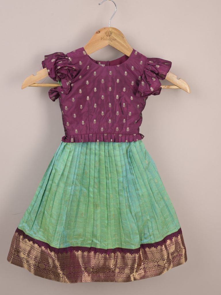 Girls Traditional Pattu Lehenga Set | Festive & Ethnic Wear | 2-3 years