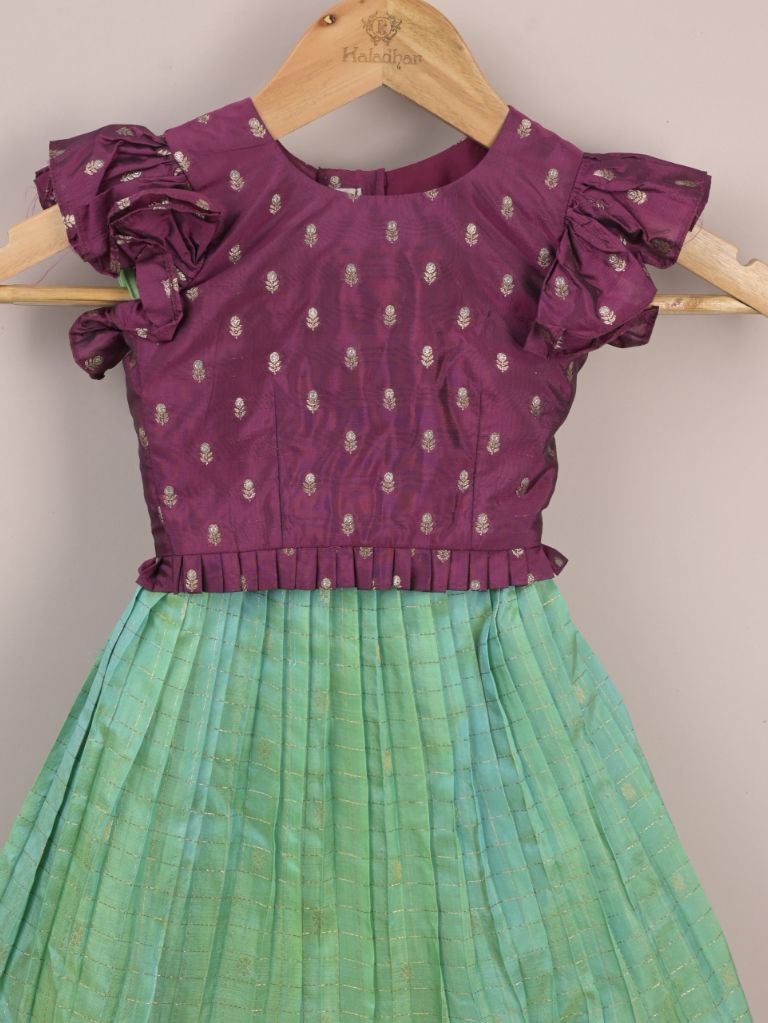 Girls Traditional Pattu Lehenga Set | Festive & Ethnic Wear | 2-3 years