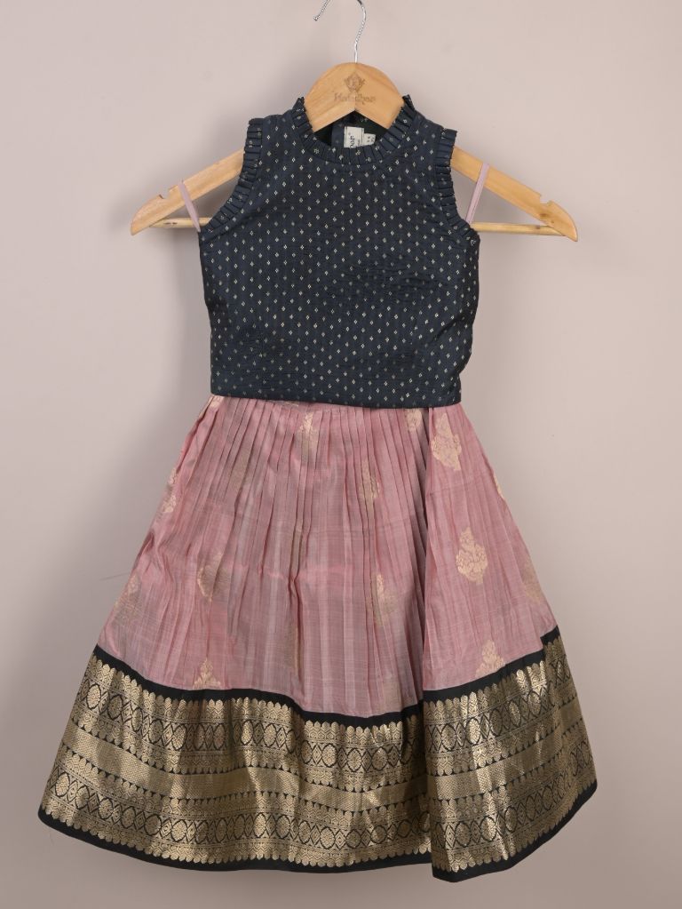 Girls Traditional Pattu Lehenga Set | Festive & Ethnic Wear | 3-4 years