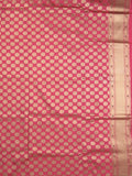 Banaras pattu saree cream color allover zari motifs & paithani border with paithani pallu and contrast blouse