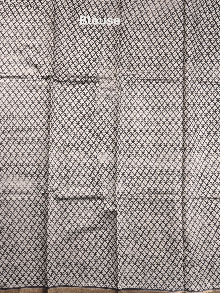 Maheshwari fancy saree red color allover prints & printed zari border with contrast pallu and attached blouse