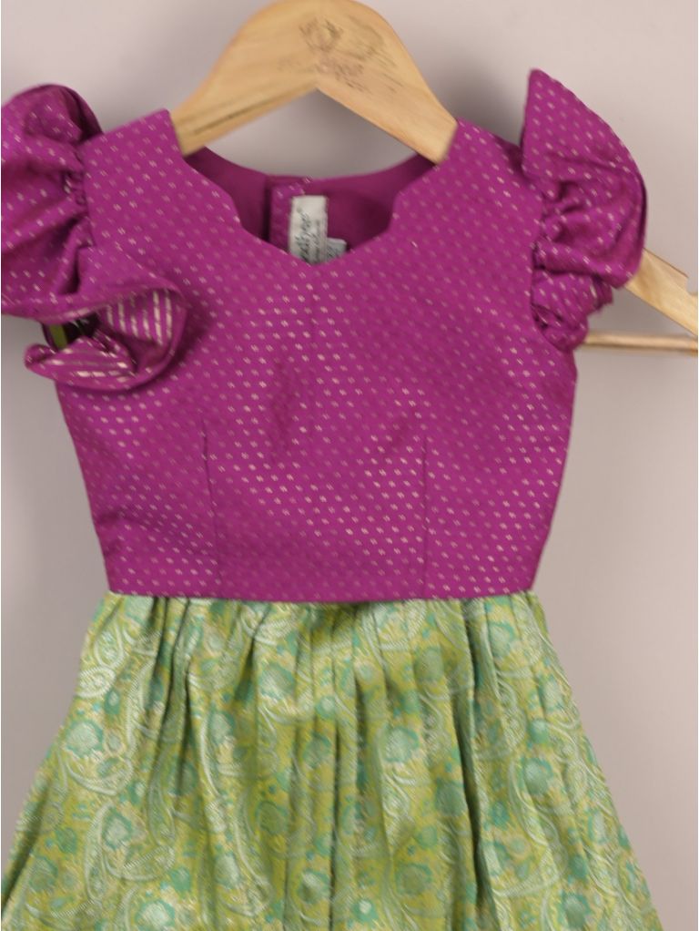 Girls Traditional Pattu Lehenga Set | Festive & Ethnic Wear | 2-3 years