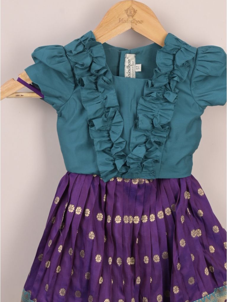 Girls Traditional Pattu Lehenga Set | Festive & Ethnic Wear | 2-3 years