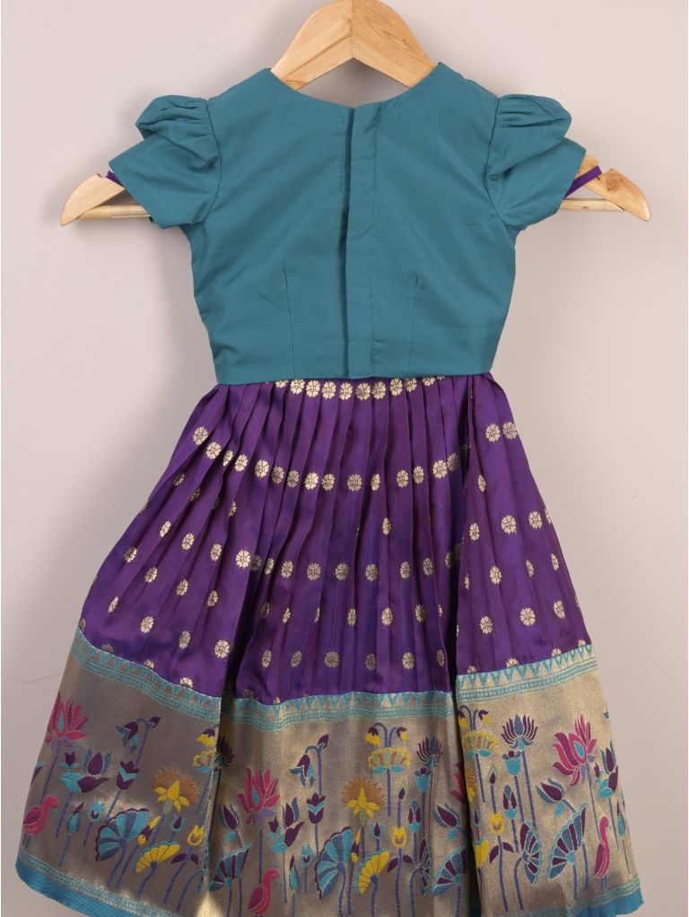 Girls Traditional Pattu Lehenga Set | Festive & Ethnic Wear | 2-3 years