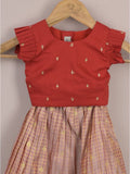Girls Traditional Pattu Lehenga Set | Festive & Ethnic Wear | 1-2 years