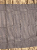 Kanchi pattu saree grey color allover zari motifs & zari border with rich pallu and contrast plain blouse
