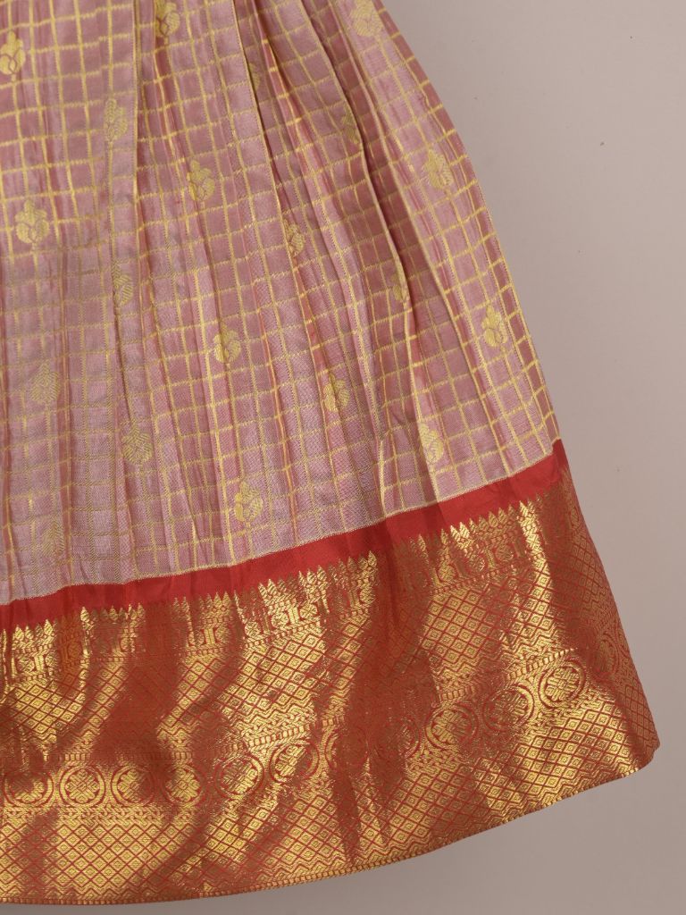 Girls Traditional Pattu Lehenga Set | Festive & Ethnic Wear | 1-2 years