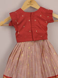 Girls Traditional Pattu Lehenga Set | Festive & Ethnic Wear | 1-2 years