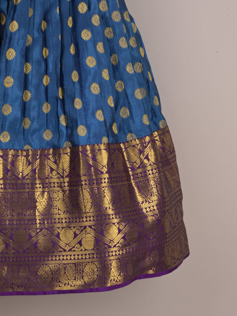 Girls Traditional Pattu Lehenga Set | Festive & Ethnic Wear | 1-2 years
