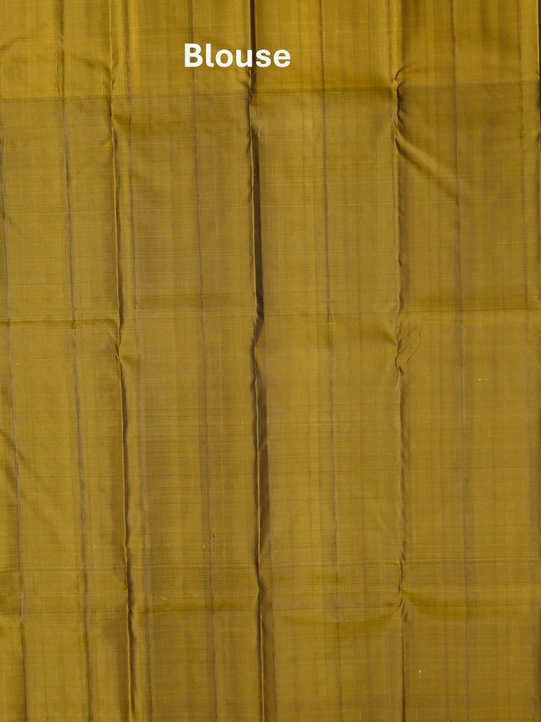 Kanchi pattu saree violet color allover zari motifs & zari border with rich pallu and contrast plain blouse