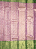 Kanchi pattu saree light purple color allover zari weaves & kanchi border with rich pallu and contrast blouse