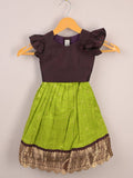 Girls Traditional Pattu Lehenga Set | Festive & Ethnic Wear | 1-2 years