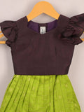 Girls Traditional Pattu Lehenga Set | Festive & Ethnic Wear | 1-2 years