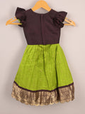 Girls Traditional Pattu Lehenga Set | Festive & Ethnic Wear | 1-2 years