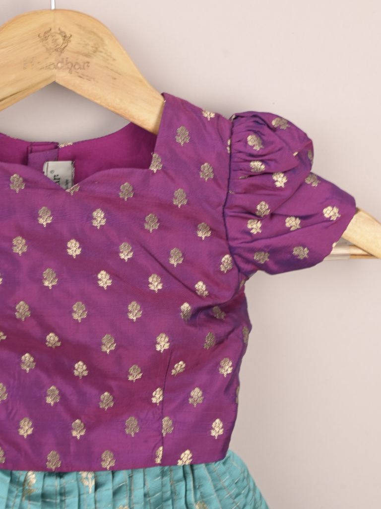 Girls Traditional Pattu Lehenga Set | Festive & Ethnic Wear | 2-3 years