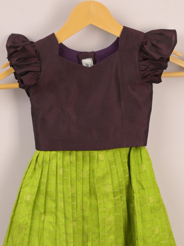 Girls Traditional Pattu Lehenga Set | Festive & Ethnic Wear | 1-2 years