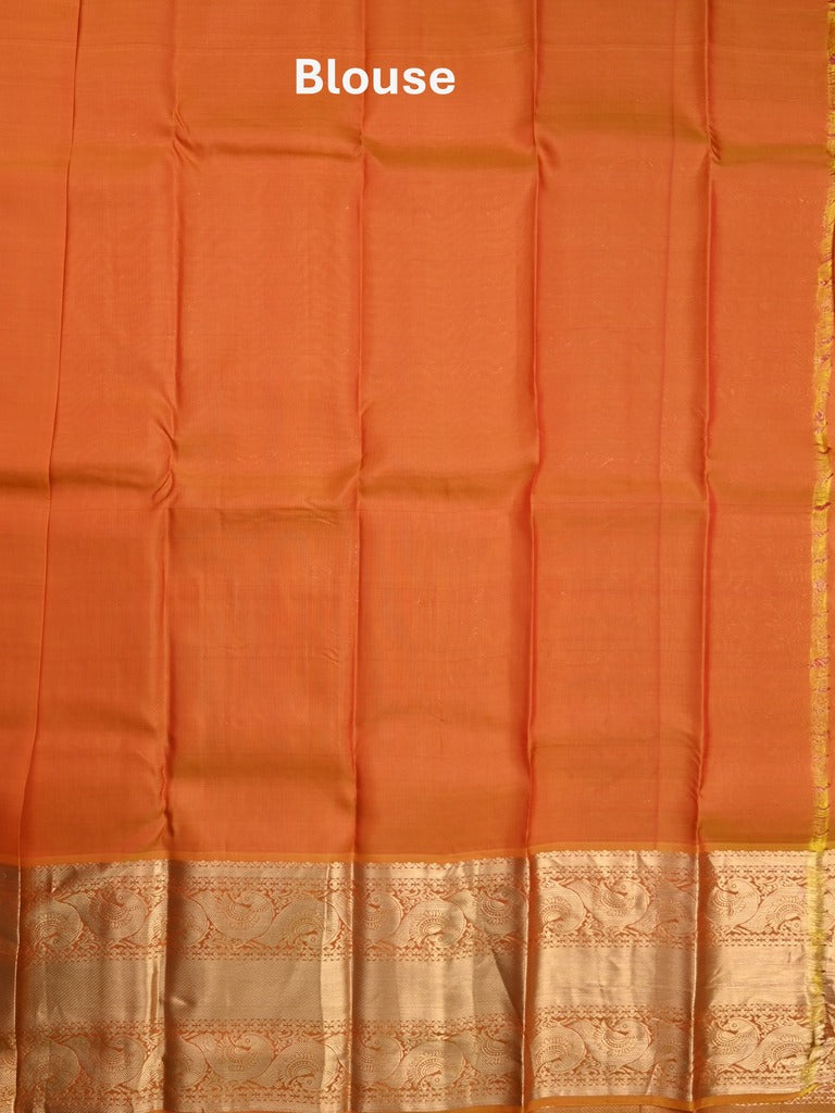 Kanchi pattu saree pink color allover zari weaves & kanchi border with rich pallu and contrast blouse