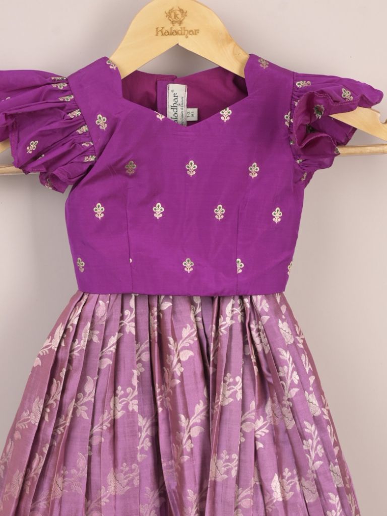 Girls Traditional Pattu Lehenga Set | Festive & Ethnic Wear | 1-2 years