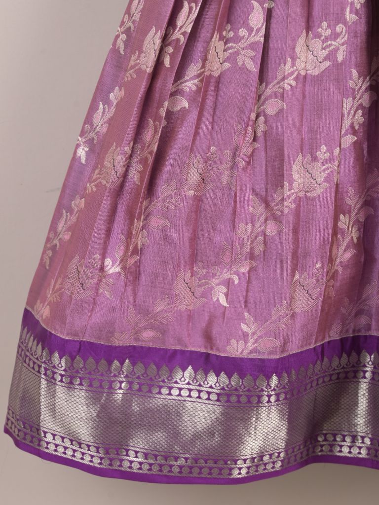 Girls Traditional Pattu Lehenga Set | Festive & Ethnic Wear | 1-2 years