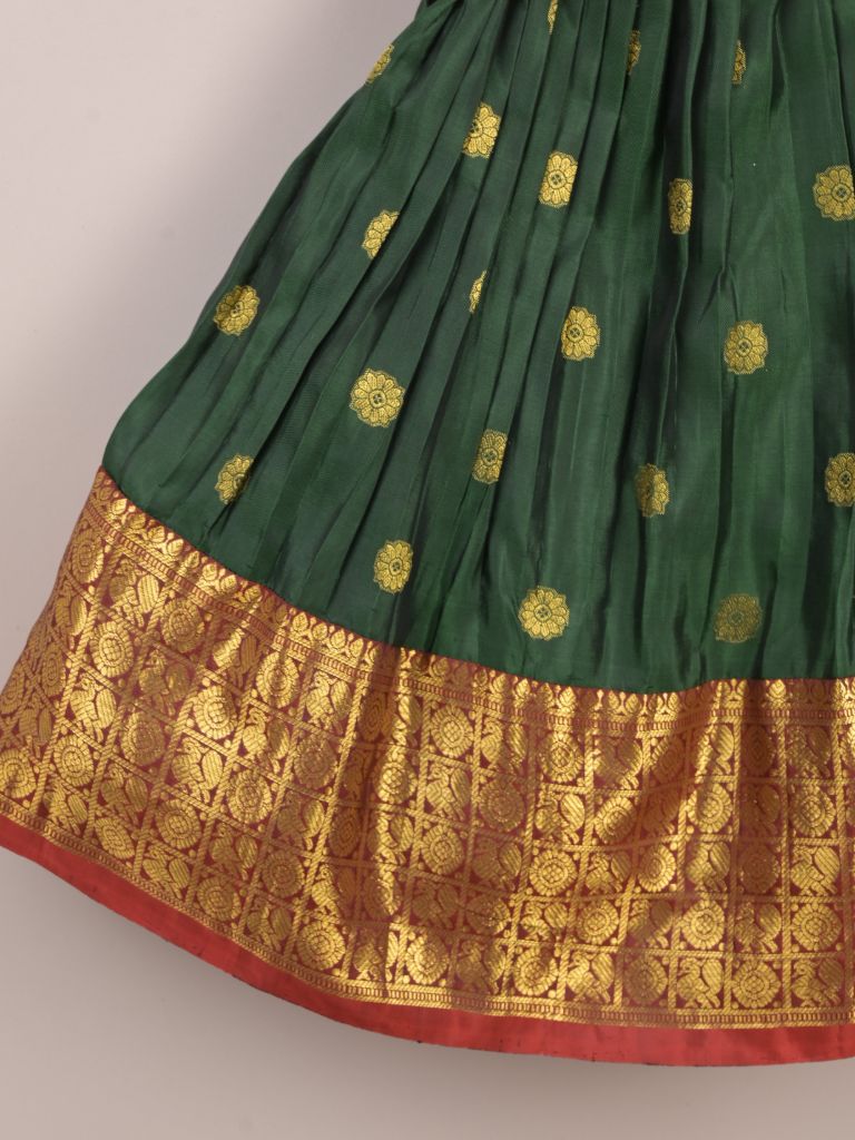 Girls Traditional Pattu Lehenga Set | Festive & Ethnic Wear | 2-3 years