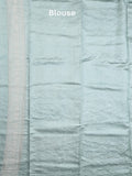 Raw mango pattu saree sky blue color allover zari weaves & zari border with zari pallu and self blouse
