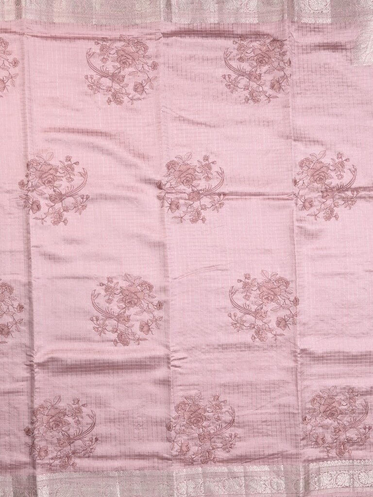 Raw mango pattu saree light purple color allover zari weaves & zari border with zari pallu and self blouse