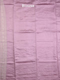 Raw mango pattu saree purple color allover zari weaves & zari border with zari pallu and self blouse