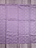 Raw mango pattu saree lavender color allover zari motifs & zari border with zari pallu and brocade blouse