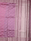 Raw mango pattu saree purple color allover zari motifs & zari border with zari pallu and brocade blouse