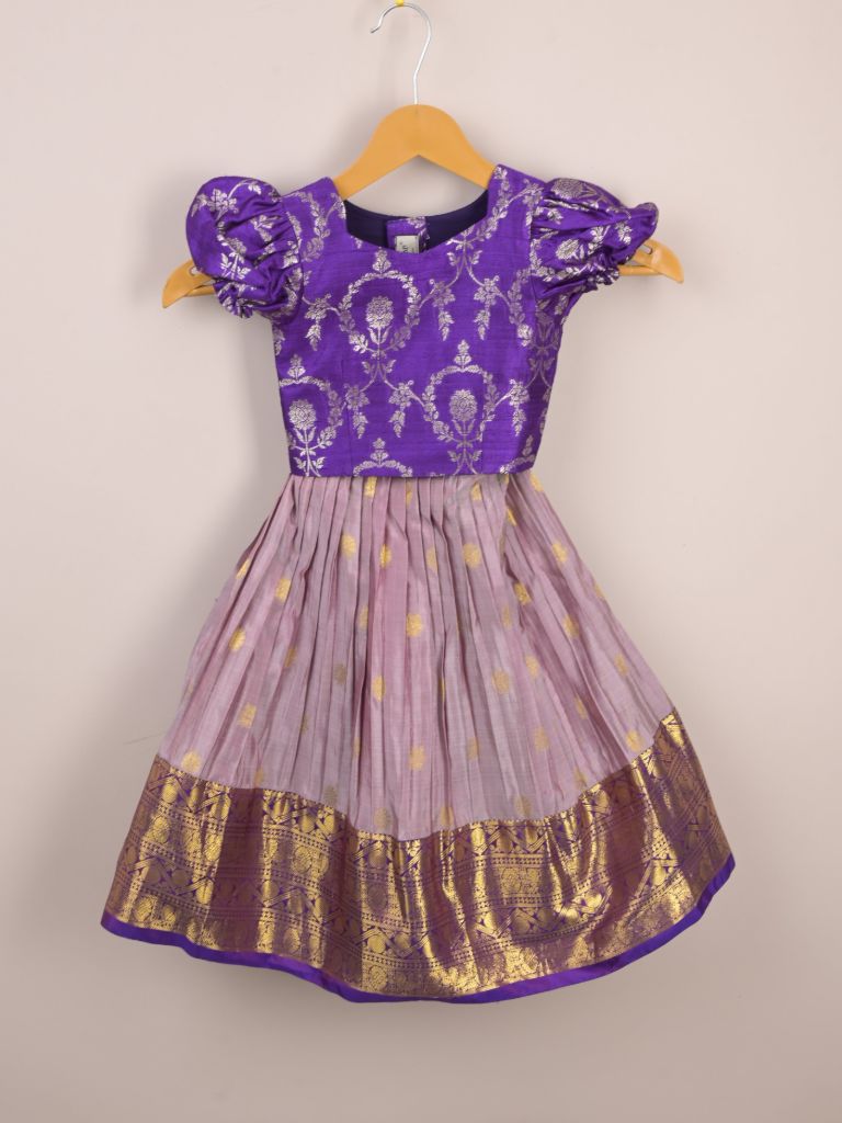 Girls Traditional Pattu Lehenga Set | Festive & Ethnic Wear | 1-2 years