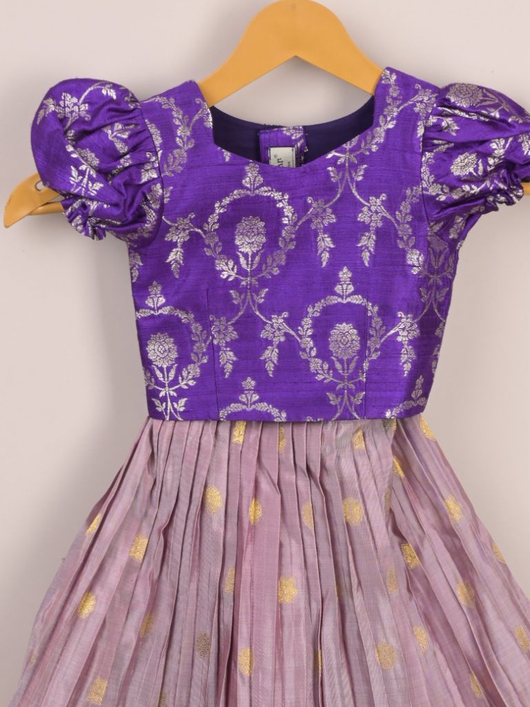 Girls Traditional Pattu Lehenga Set | Festive & Ethnic Wear | 1-2 years