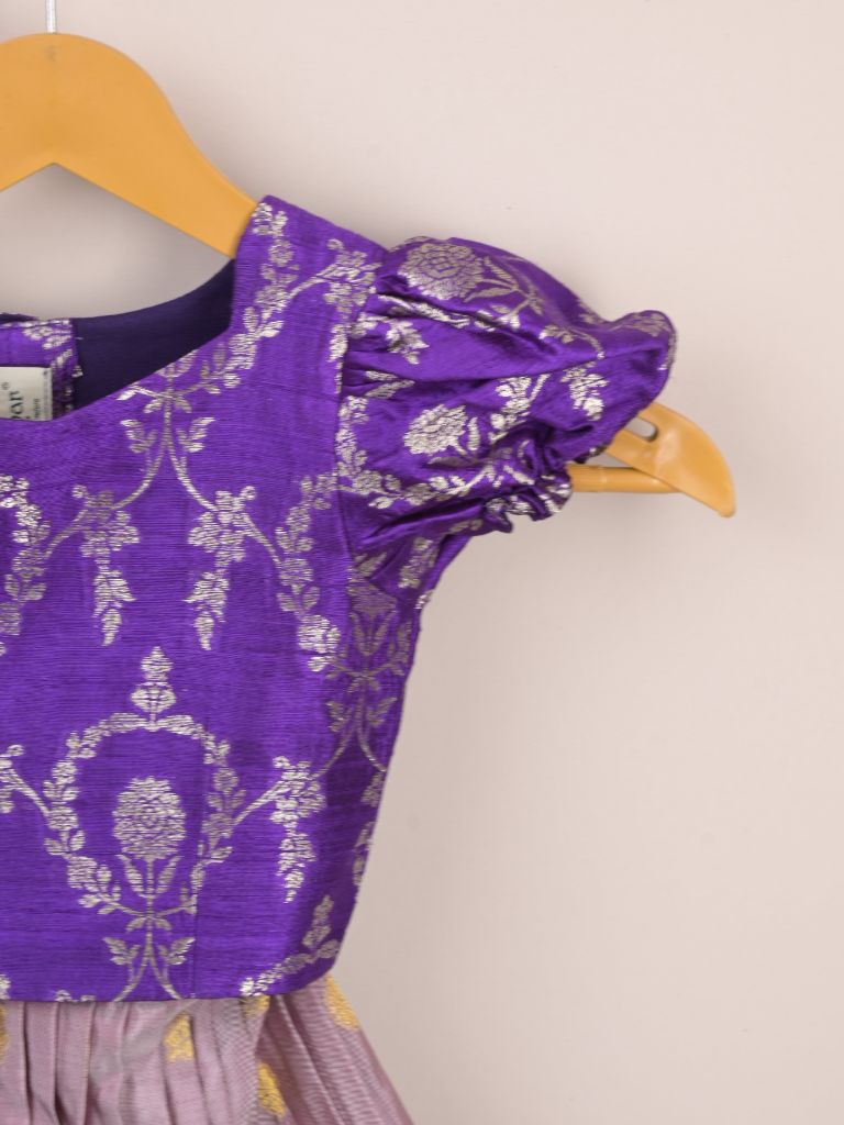 Girls Traditional Pattu Lehenga Set | Festive & Ethnic Wear | 1-2 years