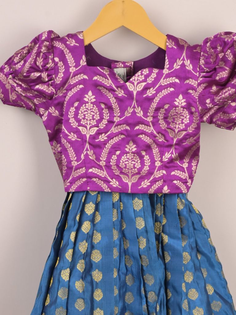 Girls Traditional Pattu Lehenga Set | Festive & Ethnic Wear | 2-3 years