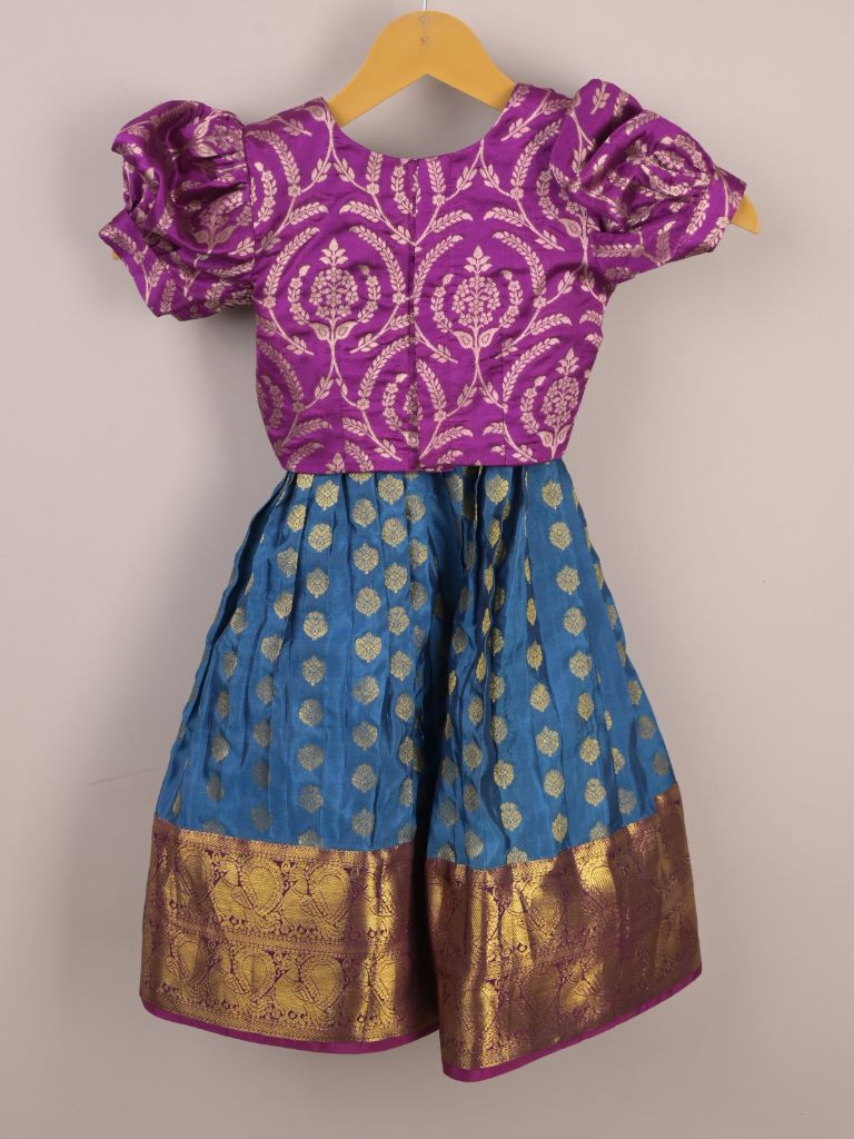 Girls Traditional Pattu Lehenga Set | Festive & Ethnic Wear | 2-3 years